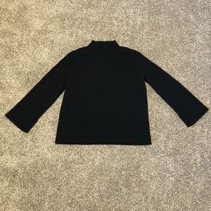 GAP black mock neck sweater with slit cuffs